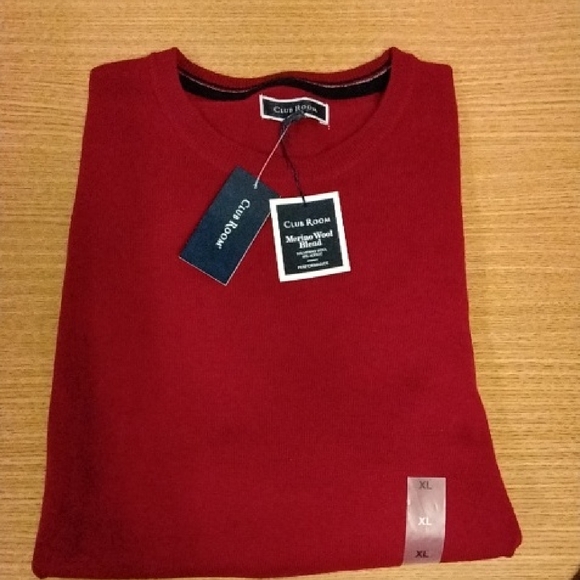 Club Room Men´s Rich Red Crewneck Sweater